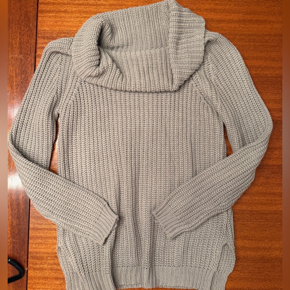 FAVLUX Taupe Cowl Neck Sweater
